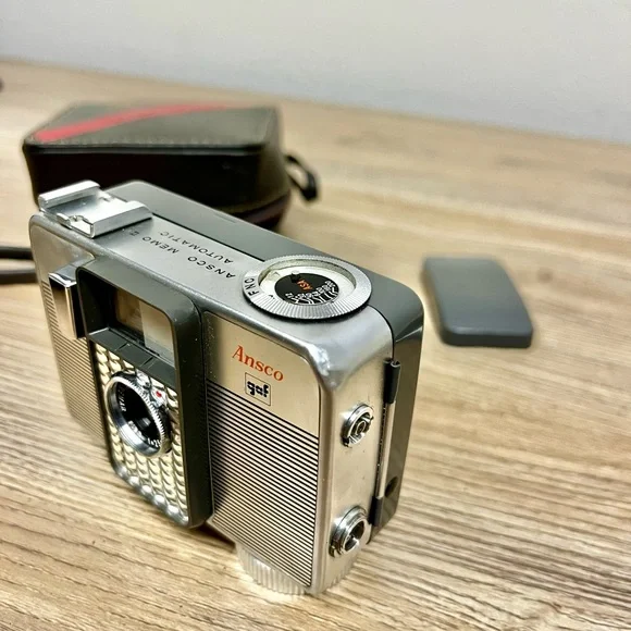 Ansco GAF Memo II Automatic 35mm Half Frame Camera and Pocket